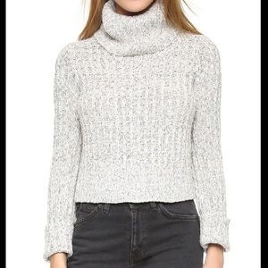 Free People Cropped Sweater turtle neck. Size small.
